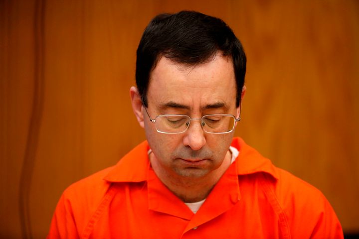 Larry Nassar (above) and his former boss at Michigan State University, William Strampel, both have faced accusations of sexual assault. Nassar was convicted and sentenced to at least 100 years in prison; Strampel has pleaded not guilty and awaits trial.
