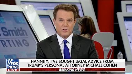 Shep Smith had to report that his own colleague, Sean Hannity, was a Michael Cohen client.