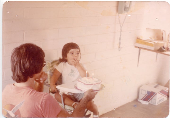 Jenn Carson as a child with her father.