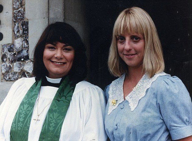 Dawn with her late co-star Emma Chambers, who played Alice Tinker.
