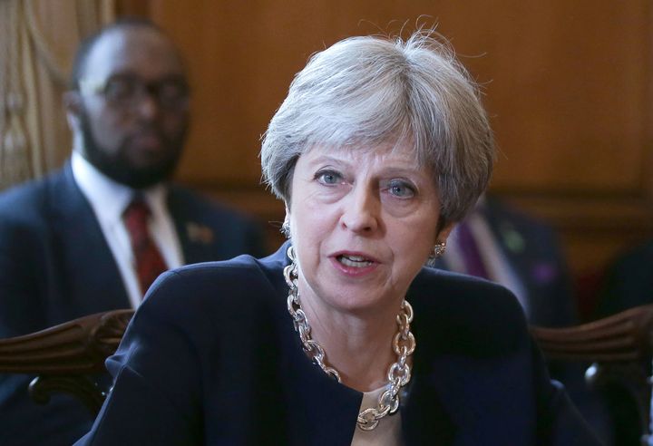 Prime Minister Theresa May says sorry during a meeting with Commonwealth leaders, Foreign Ministers and High Commissioners in relation to the Windrush generation