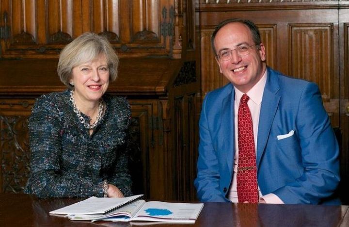 Libraries Minister Michael Ellis, right, pictured with Prime Minister Theresa May.