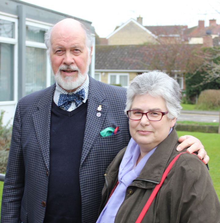 <strong>Former librarian Alison Richards, right, with husband Graeme, has led a concerted campaign against Northamptonshire's proposed library cuts.</strong>