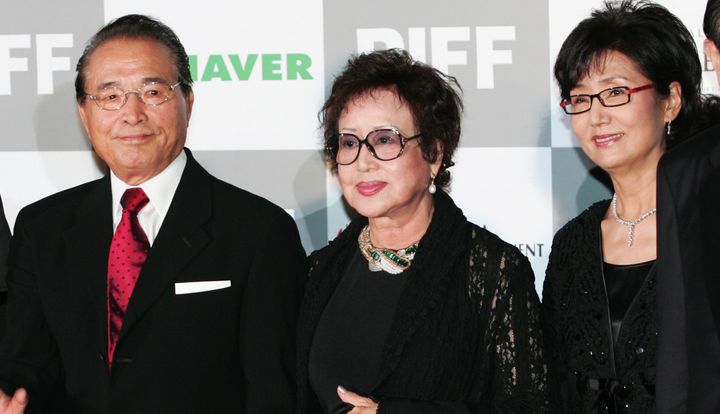 Choi Eun-hee, center, at the Busan International Film Festival.