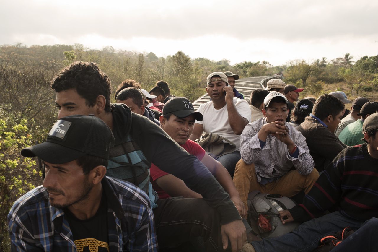 The number of migrants traveling in the caravan has decreased since it began, as some have broken off to travel on their own or stay in Mexico.