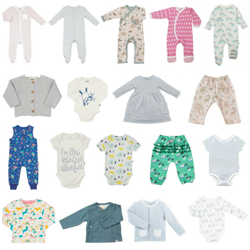 An example of a baby girl bundle, starting from £34, which shows a combination of 18 different items. 