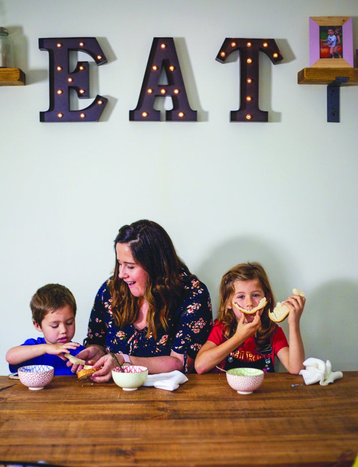 Ciara Attwell and her two kids.