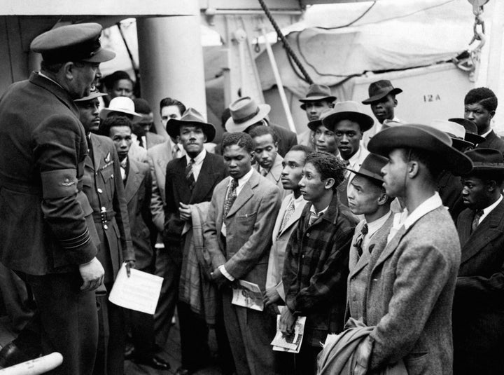 Jamaican immigrants arriving after the troopship 'Empire Windrush' landed in the UK in 1948