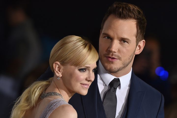 Anna Faris and Chris Pratt arrive at the premiere of Columbia Pictures' "Passengers" in 2016.