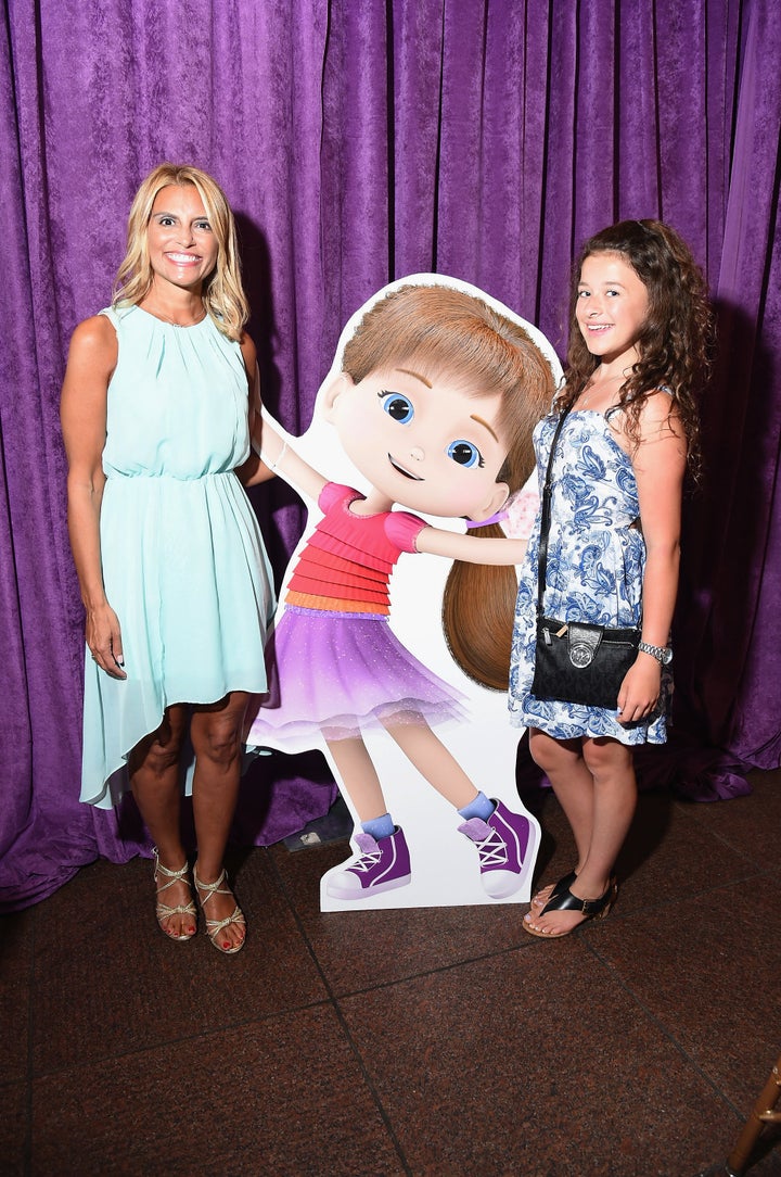 Angela Santomero (left) is the creator of the children's show "Wishenpoof." Above, she poses with Addison Holley, who voices the show's main character, Bianca.