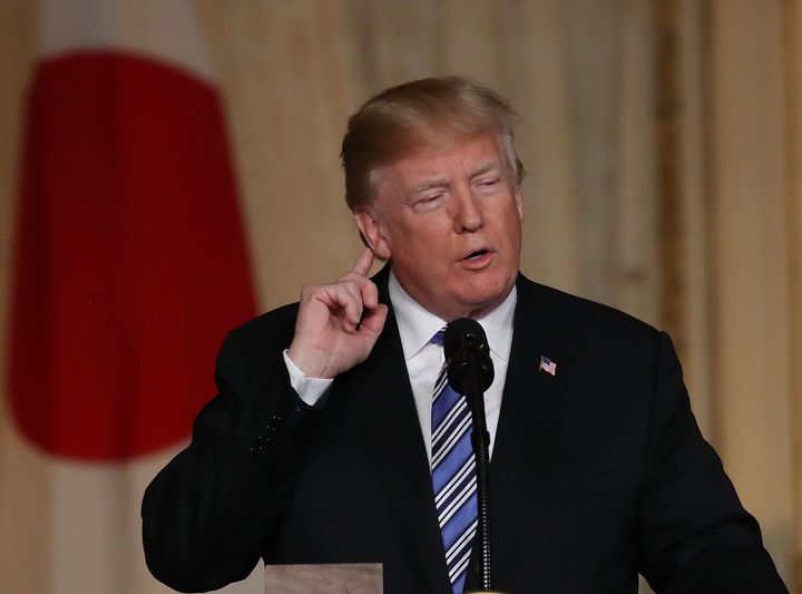 U.S. President Donald Trump discussed sanctuary cities in California before bringing up the topic of human trafficking on Thursday.