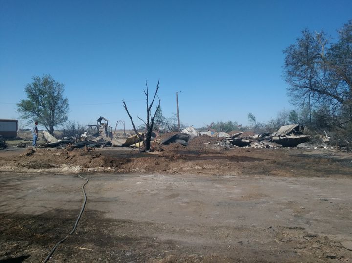 Lloyd Lake and his wife, Delena, lived in the same house in Martha, Oklahoma, for 21 years until a fire destroyed it on Saturday.