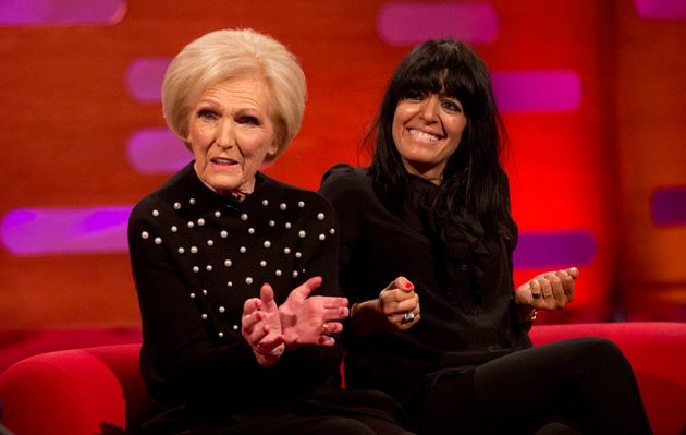 Mary with her 'Britain's Best Home Cook' co-host, Claudia Winkleman.