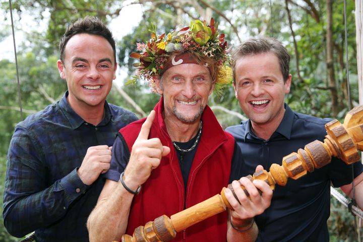 Ant and Dec with Carl Fogarty in 2014
