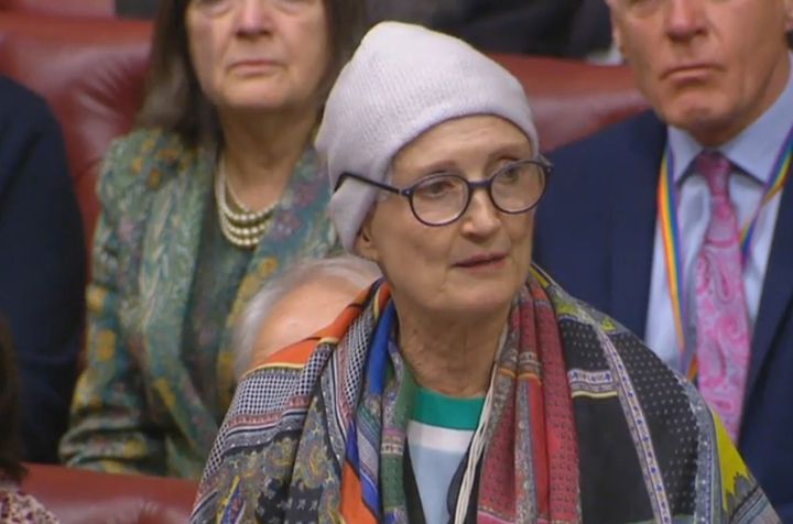 Dame Tessa Jowell speaking in the House of Lords in January 