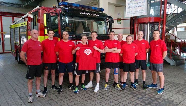 The eight firefighters hope to raise £50,000 to help “heal and re-build” the community.