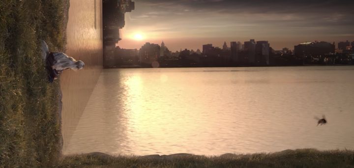 The closing shot of the 'No Tears Left To Cry' video