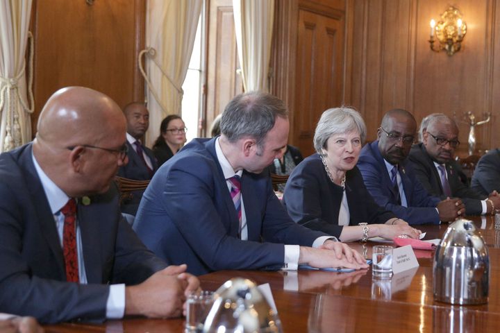 Prime Minister Theresa May hosts a meeting with Commonwealth leaders, Foreign Ministers and High Commissioners in relation to the Windrush scandal, at 10 Downing Street earlier this week