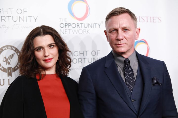 Rachel Weisz and Daniel Craig attend pictured together in April 2018. 