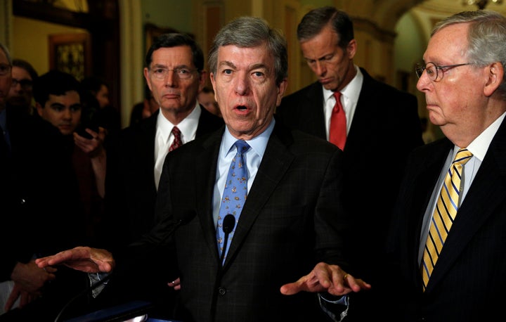 Sen. Roy Blunt (R-Mo.) says a bill targeting sexual harassment on Capitol Hill is stuck because some senators don't like the