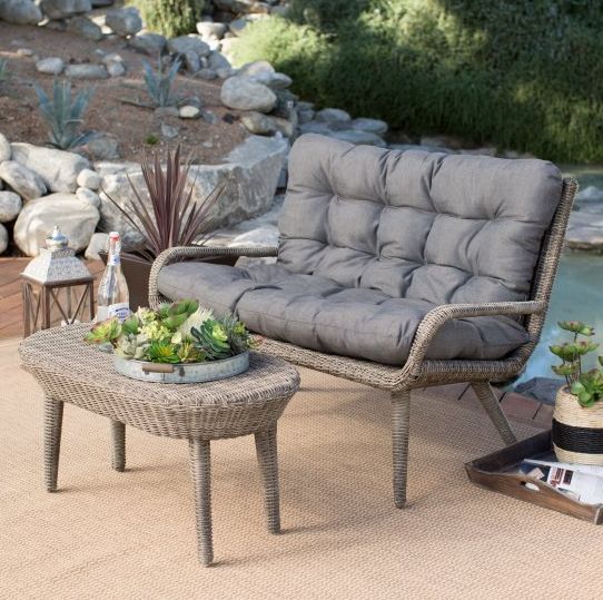 small outdoor patio loveseat