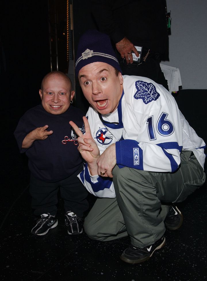 Verne Troyer and Mike Myers.