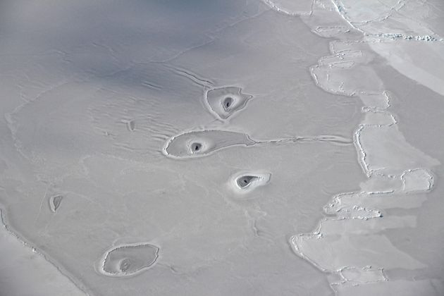 Αεροσκάφος της NASA εντόπισε μυστηριώδεις κύκλους σε πάγους της