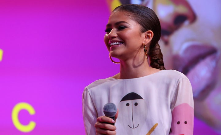 Actress Zendaya spoke on a panel during Beautycon Festival in New York City, on April 22, 2018. 