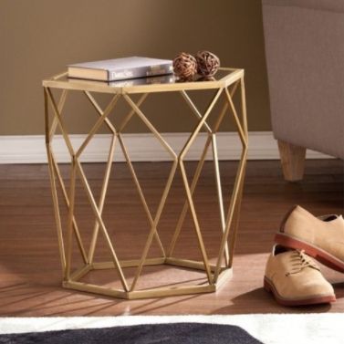 geometric front accent table