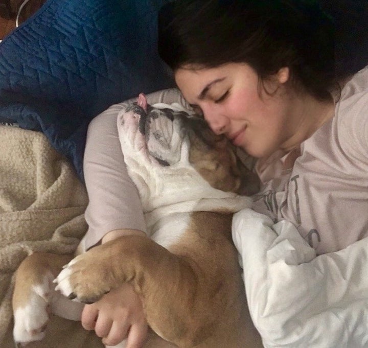 My last photo with Blanche before she was adopted