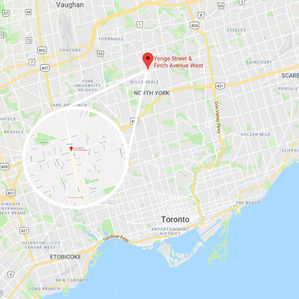 Monday's incident occurred in a northern part of Toronto.