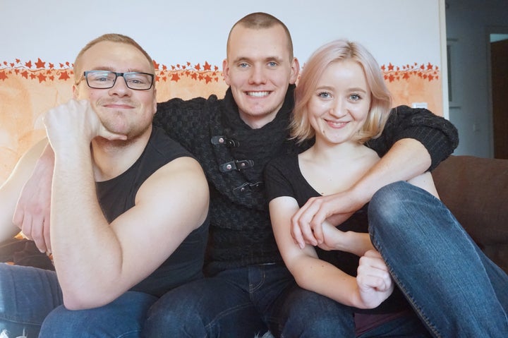 Michael, Yannick and Natalie. "Some people think that polyamory only leads to a disaster and want to force you to think of a horrible fail scenario," Natalie says.