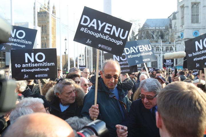 Protesters in Parliament Square