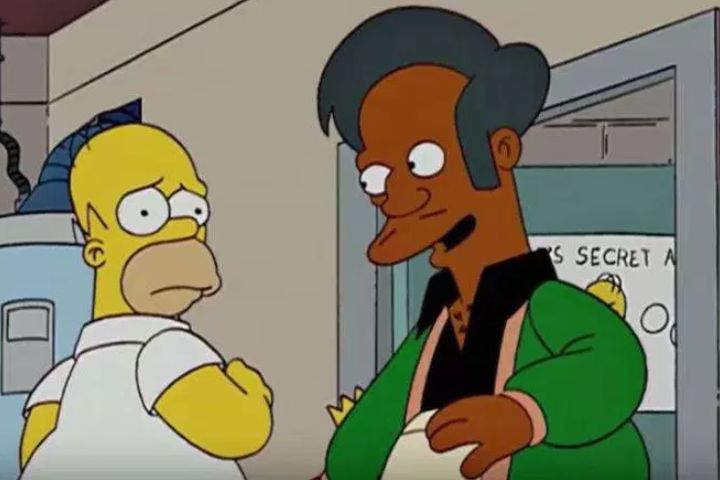 Apu with Homer Simpson