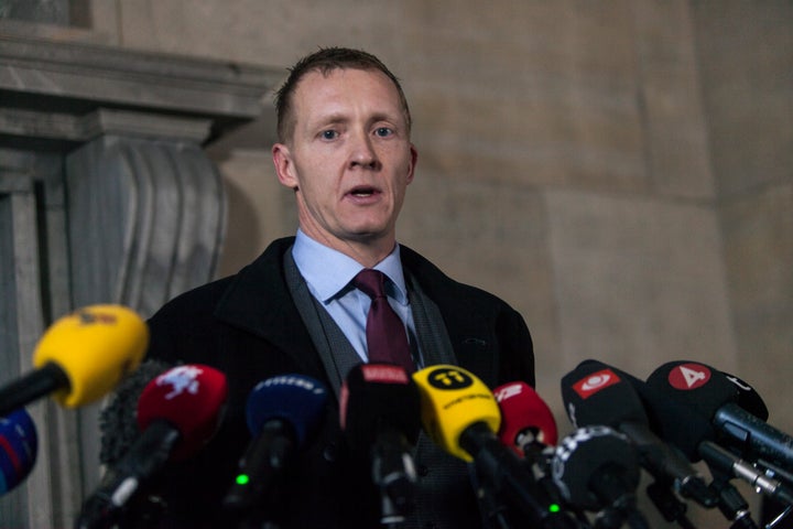 Police proscecutor Jakob Buch-Jepsen, who presented the case against Danish inventor Peter Madsen for the murder of journalist Kim Wall, holds a press briefing at Copenhagen Police Yard in January.