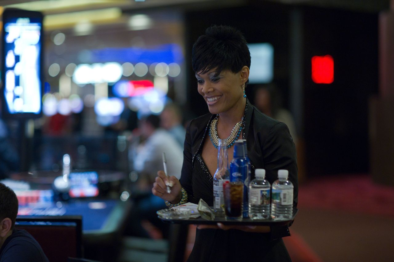 Cocktail waitress Charmaine White in Las Vegas.