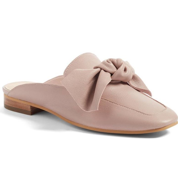 Nordstrom's popular ‘Maddy’ mule in Blush Leather. 