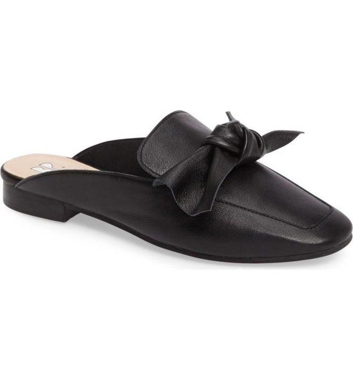 Nordstrom's popular ‘Maddy’ mule in Black Leather. 