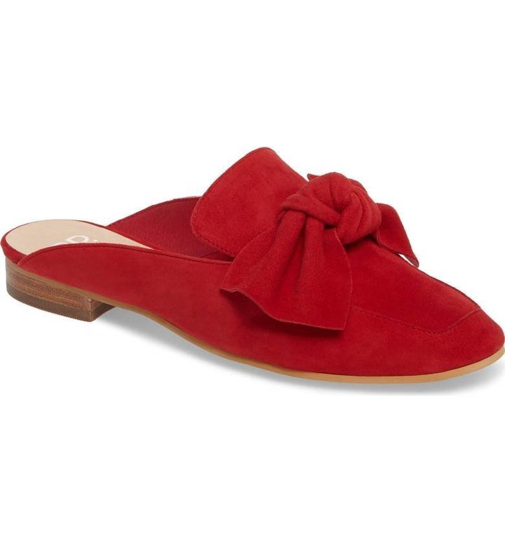 Nordstrom's popular ‘Maddy’ mule in Red Suede. 