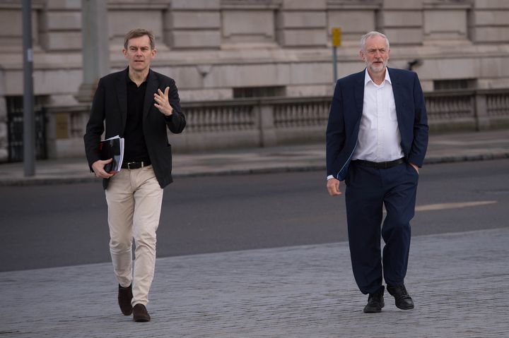 Seumas Milne and Jeremy Corbyn