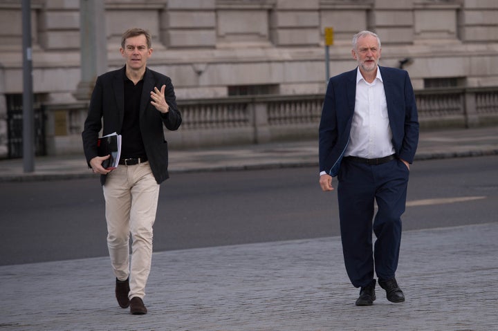 Seumas Milne and Jeremy Corbyn