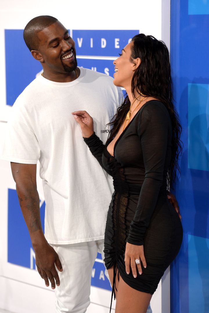 Kim and Kanye at the VMAs in 2016
