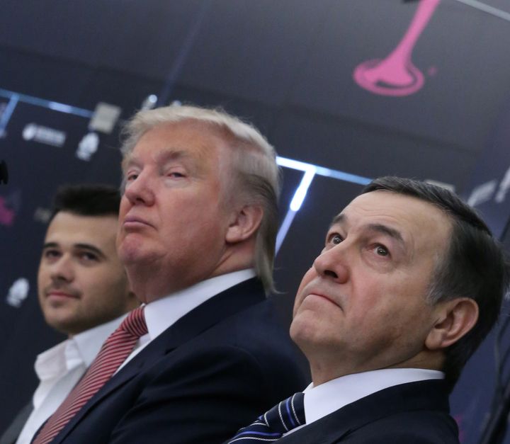 Trump at a Miss Universe 2013 news conference in Moscow in November 2013.