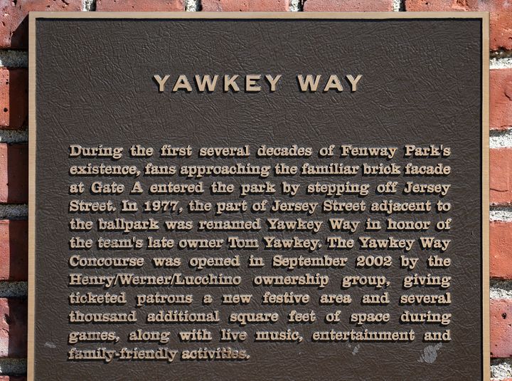 The street was named after the team's late owner, Tom Yawkey, who refused to hire black players longer than any other MLB team.