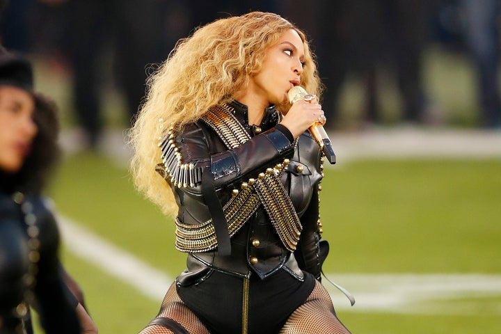 Beyoncé performs during the 2016 Super Bowl.