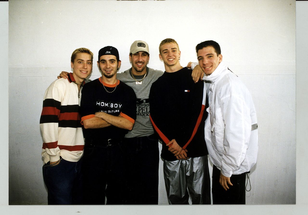 The fresh-faced members of *NSYNC pose in Germany in 1996.