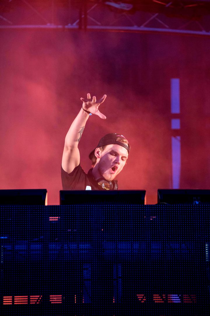 Avicii performing at a Swedish music festival in 2015