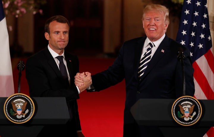 French President Emmanuel Macron tried to persuade U.S. President Donald Trump to remain in the Iran nuclear agreement during his White House visit this week.