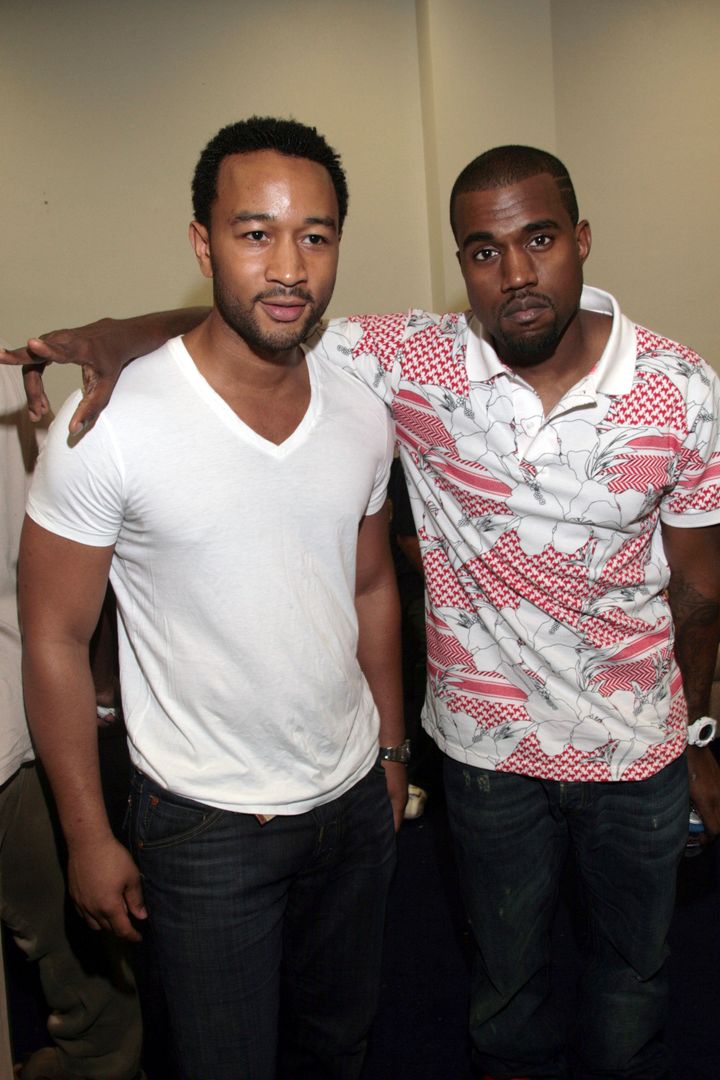 John and Kanye at a Grammys party in 2007
