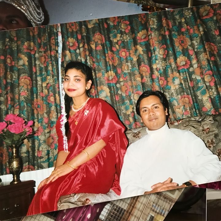 Tahmina Begum's mother Forhana with her father in 1996.